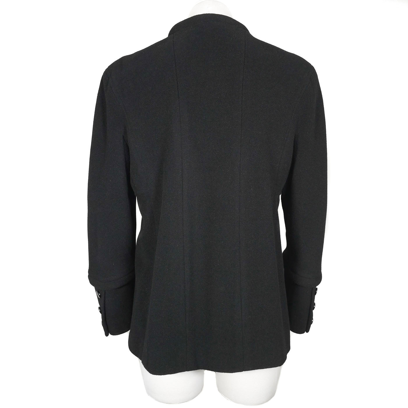 Vintage CHANEL Black Jacket with Bow Woolblend