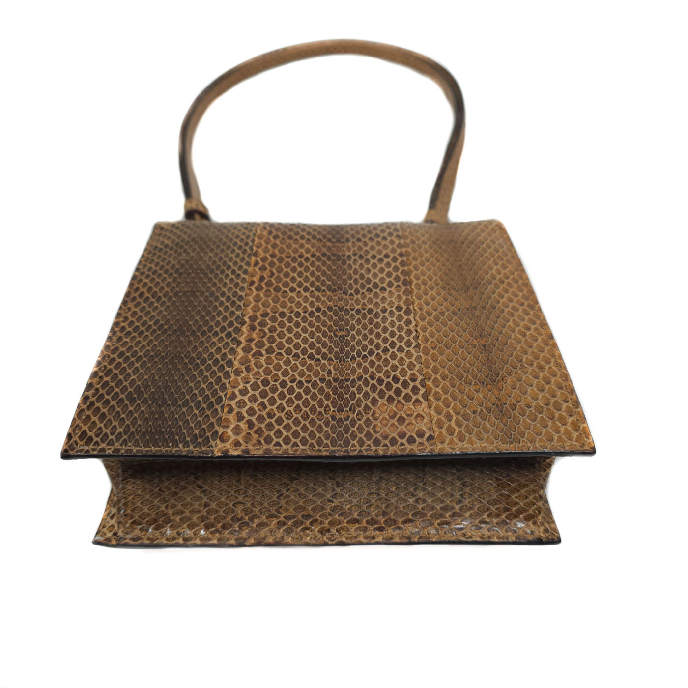 Vintage Gucci Python Small Cognac Handbag