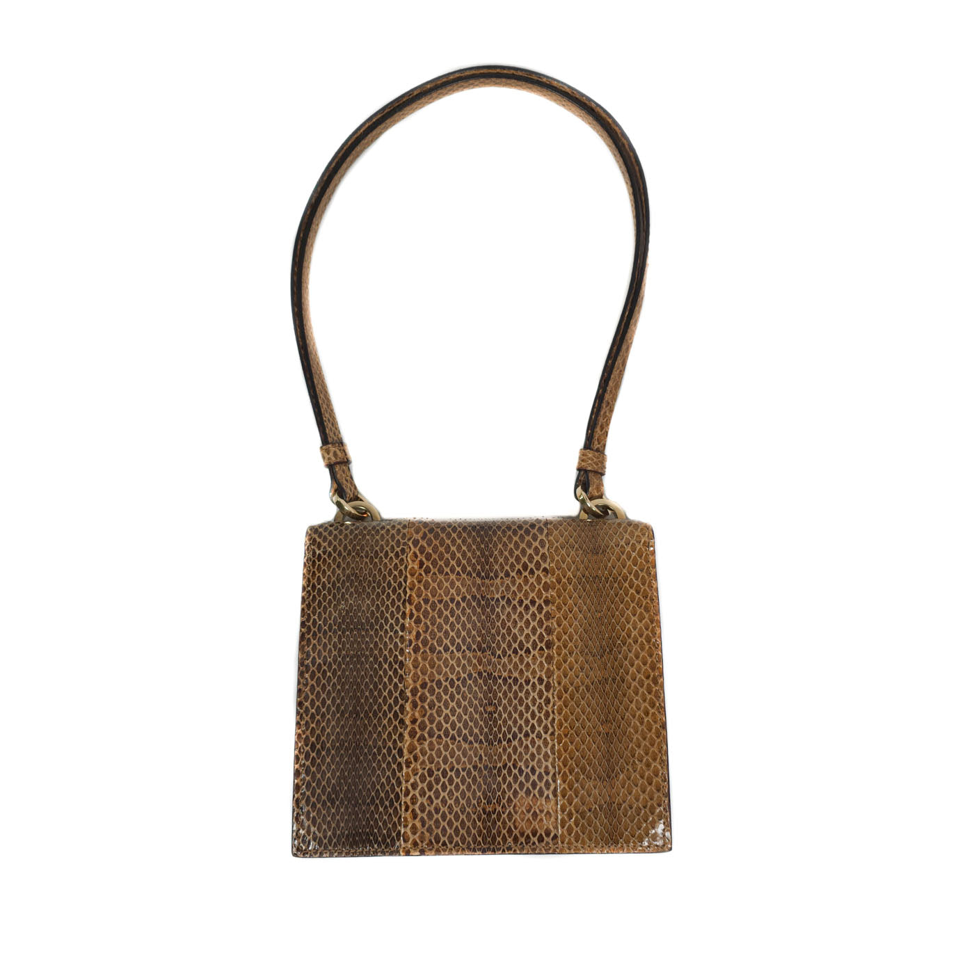 Vintage Gucci Python Small Cognac Handbag