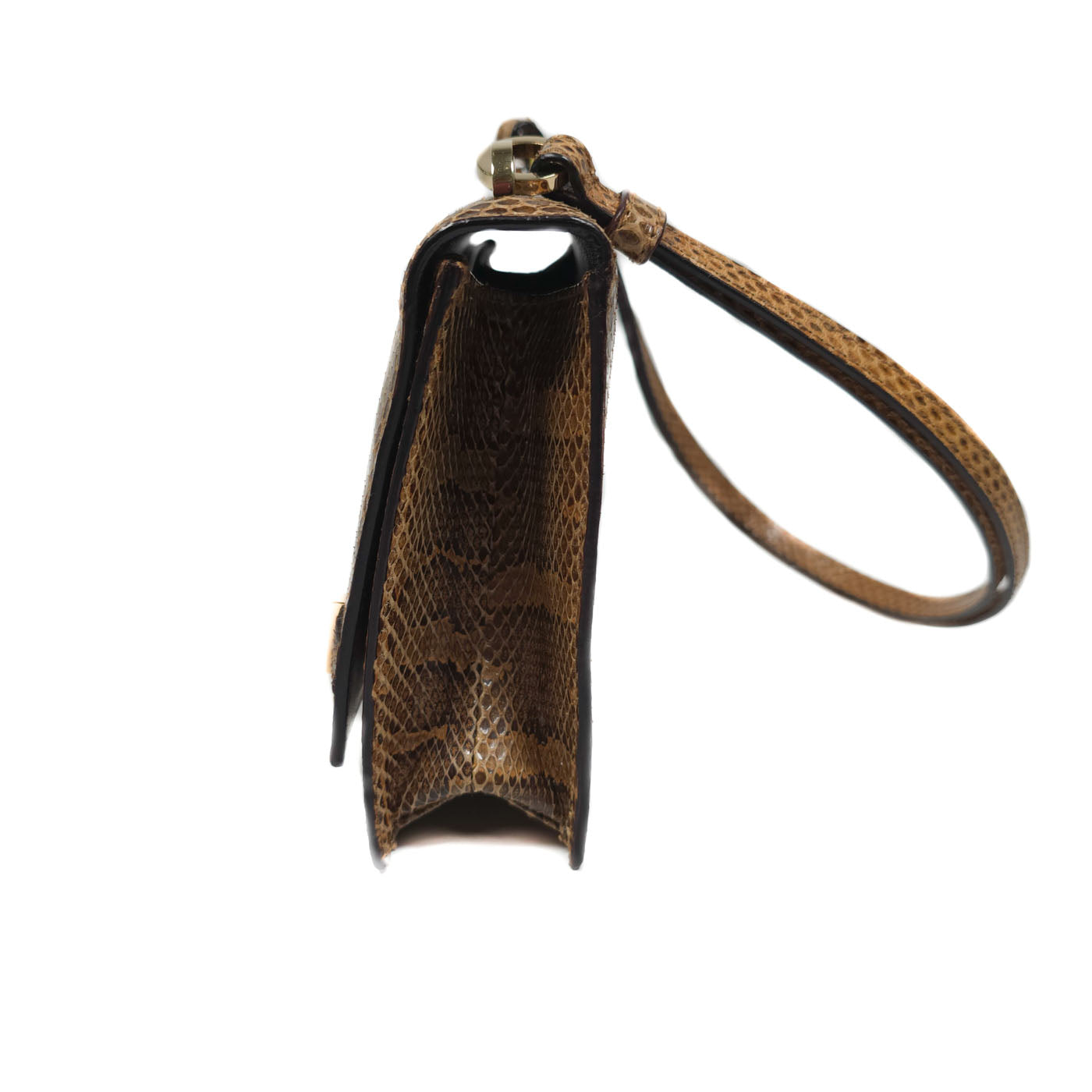 Vintage Gucci Python Small Cognac Handbag