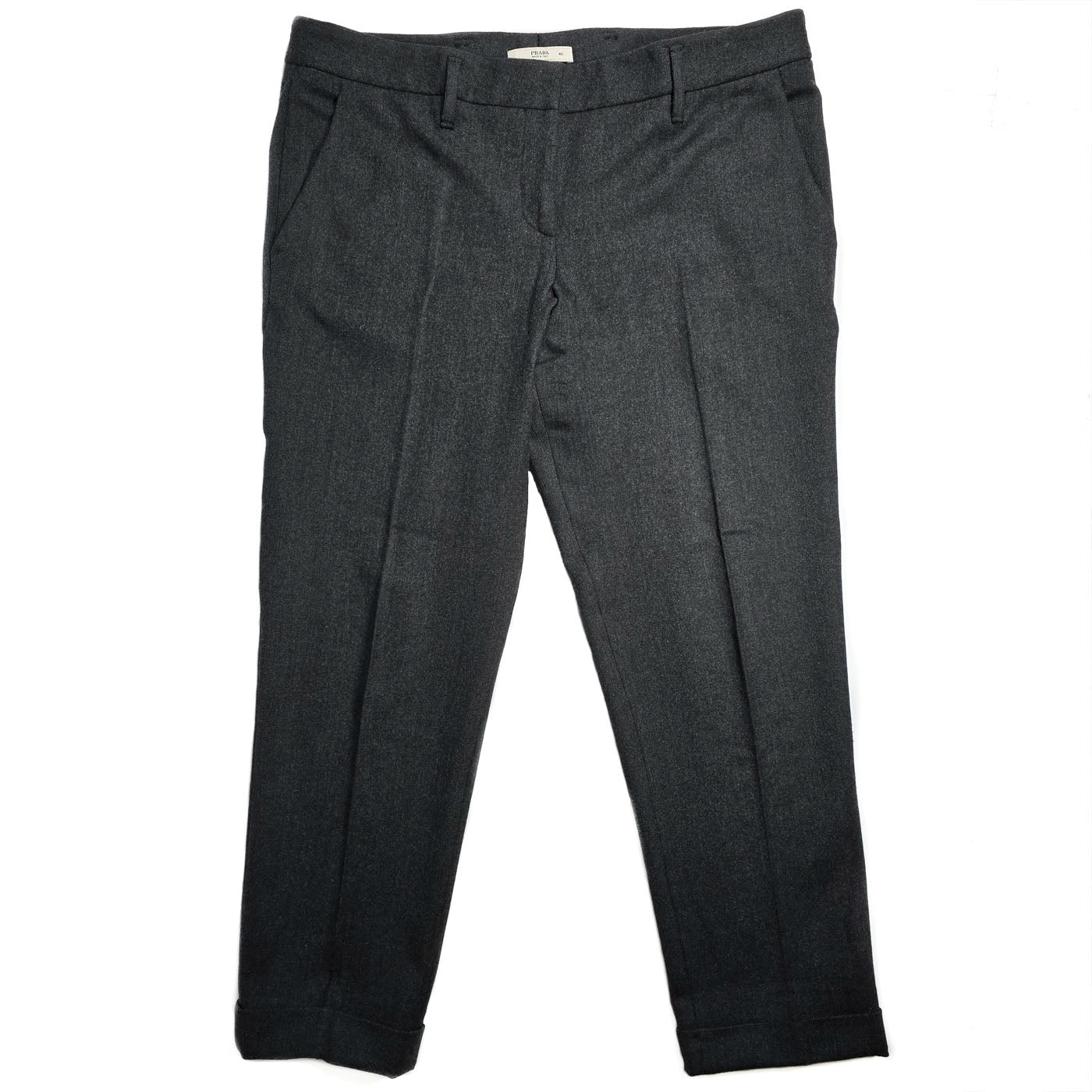 Vintage PRADA Grey Flannel Straight Cut Pants IT46