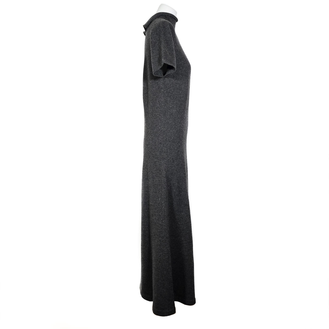 Vintage Chanel Grey Cashmere Long Dress 00A Y2K Size 46