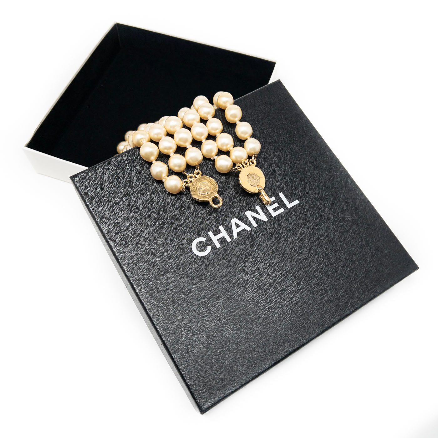 Vintage Chanel Collier Faux Pearl Multistrand Necklace