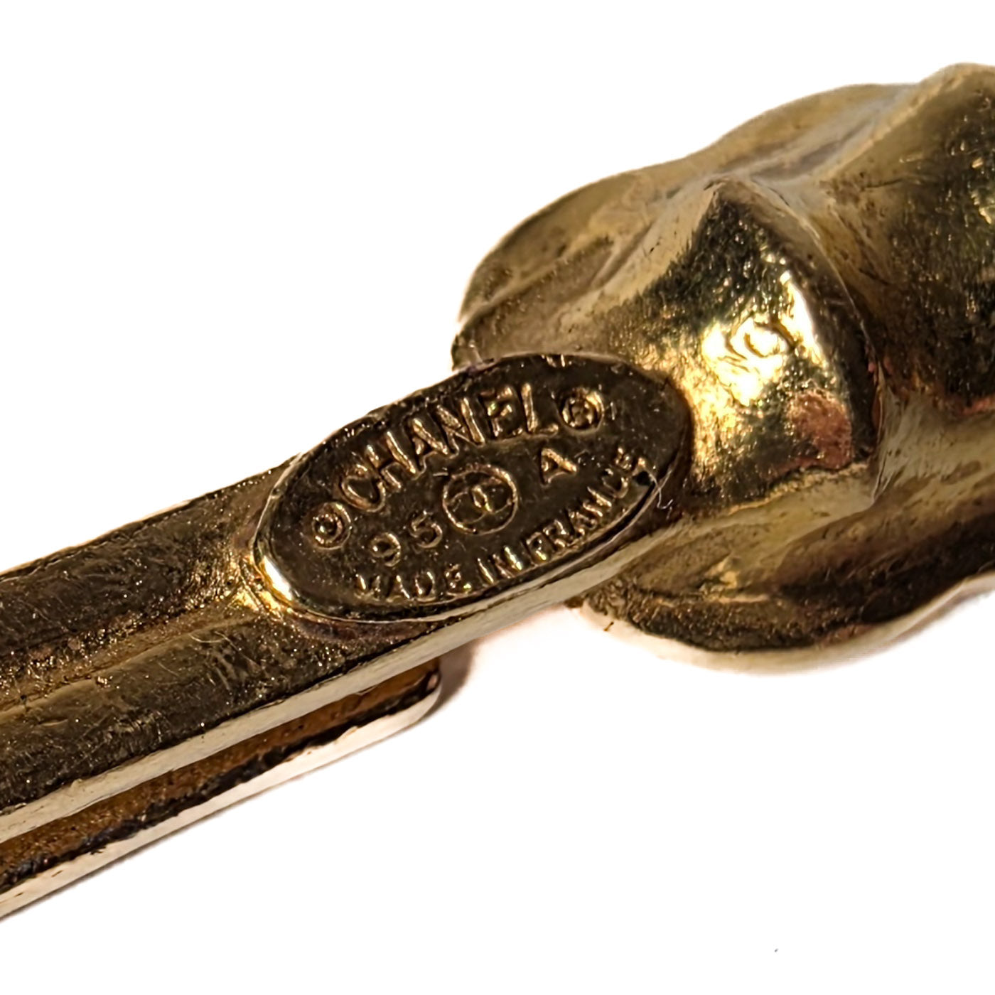 Chanel Tiger Eye Golden CC Chain Necklace Vintage 1995 Automne