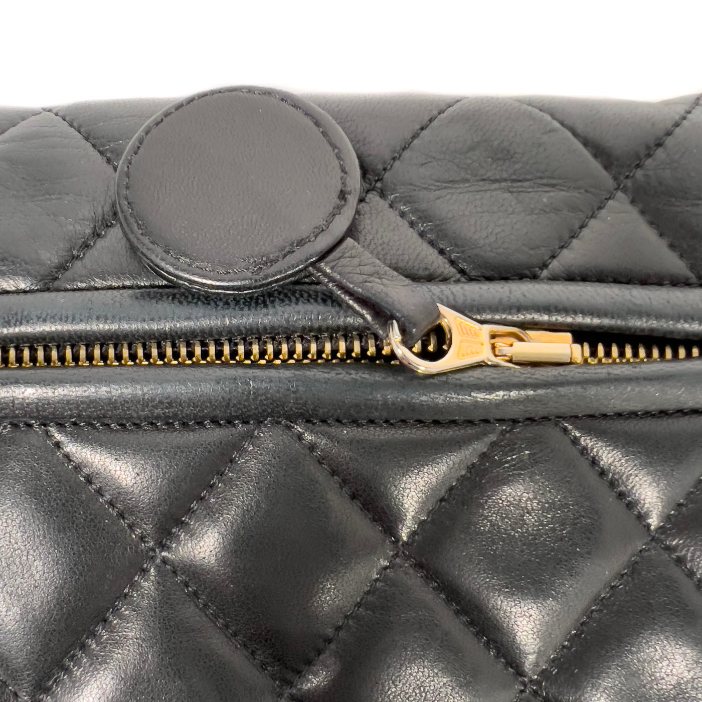 Vintage Chanel Large Quilted Lambskin CC Flap Bag GHW