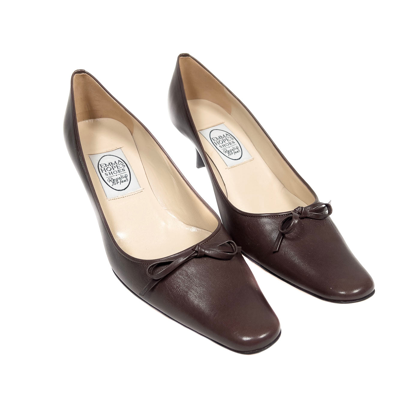 Emma Hope's Shoes Leather Pumps Mahogany Brown EU 40 / US 9,5