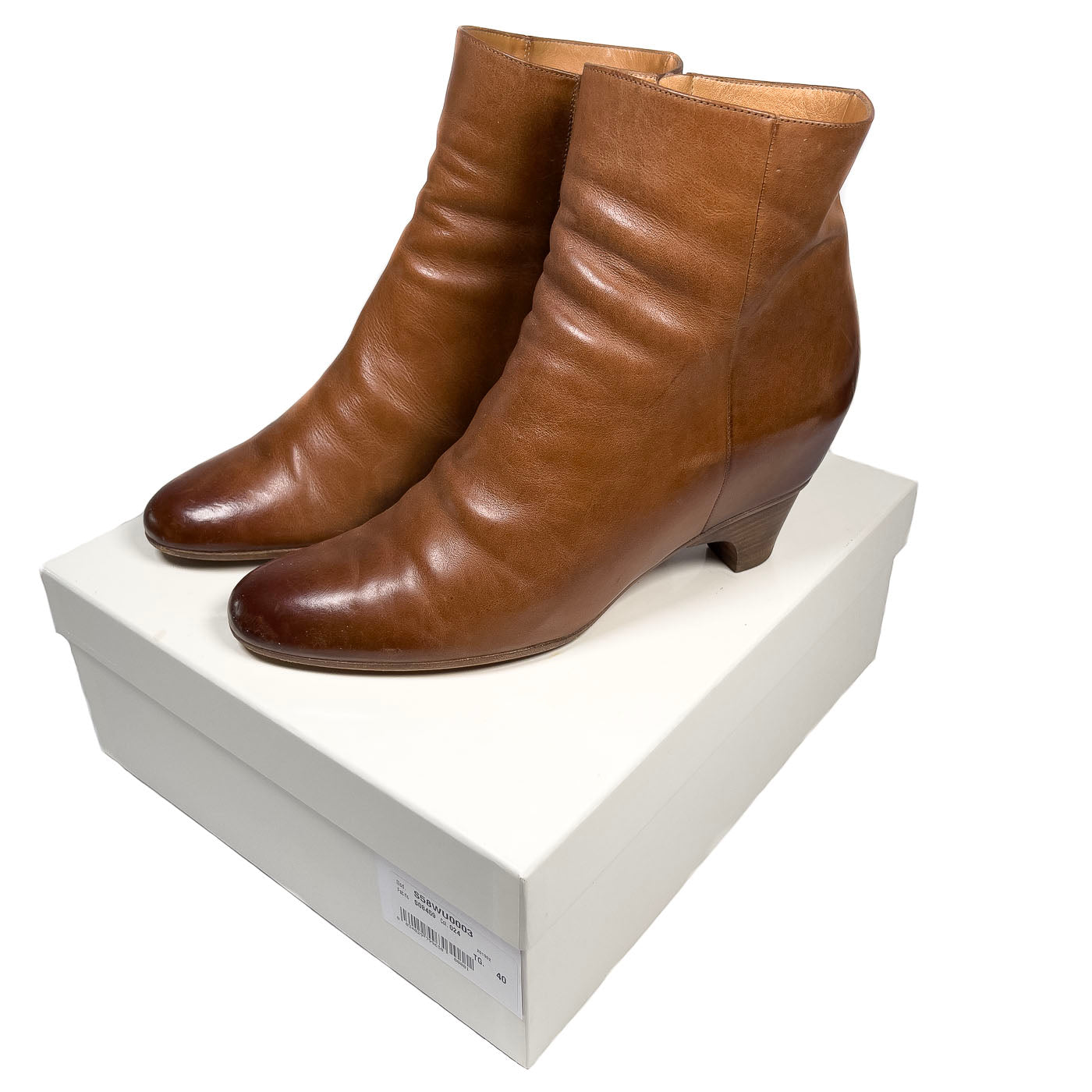 Vintage Maison Martin Margiela Ankle Boots Cognac Brown Leather EU 40 / US 9,5