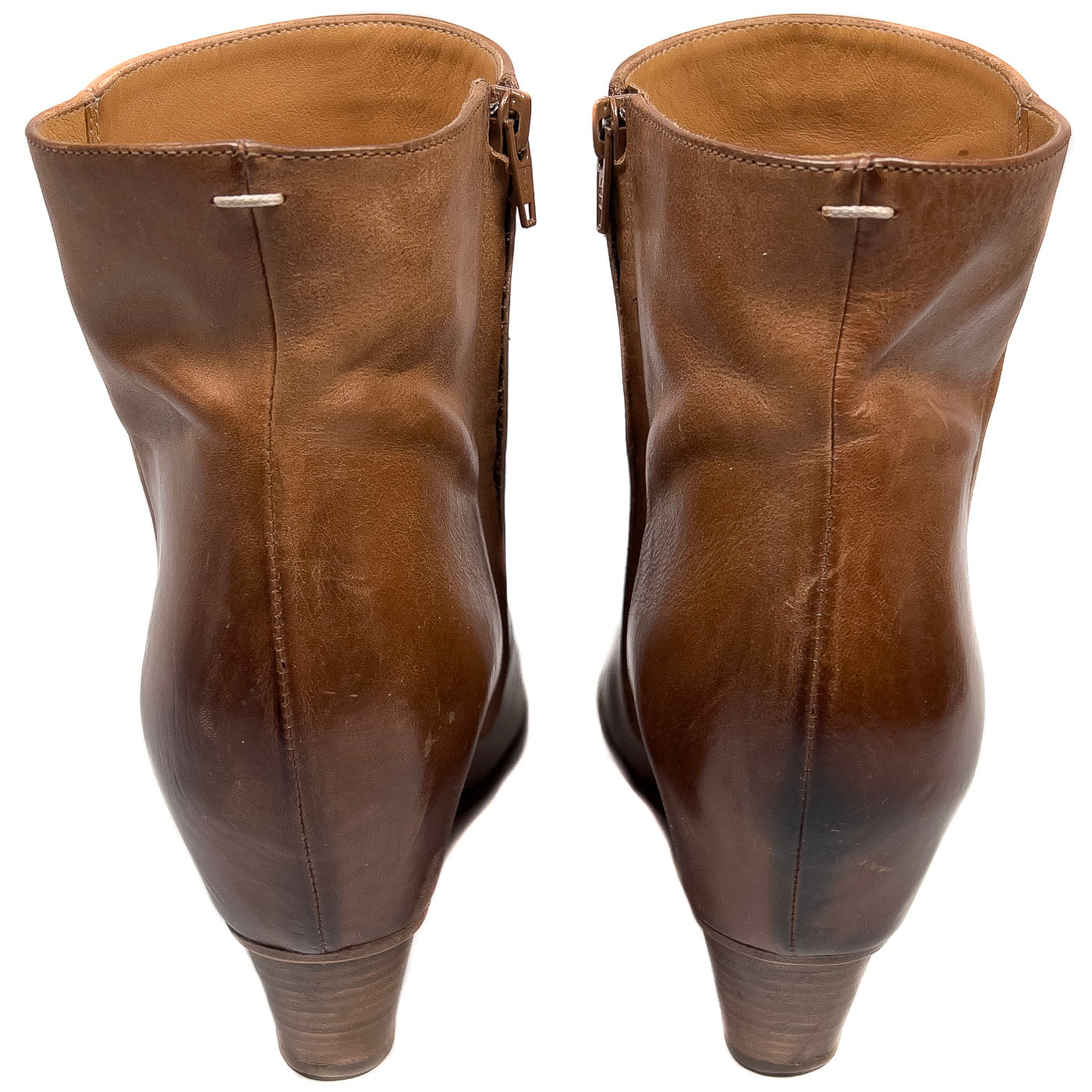 Vintage Maison Martin Margiela Ankle Boots Cognac Brown Leather EU 40 / US 9,5