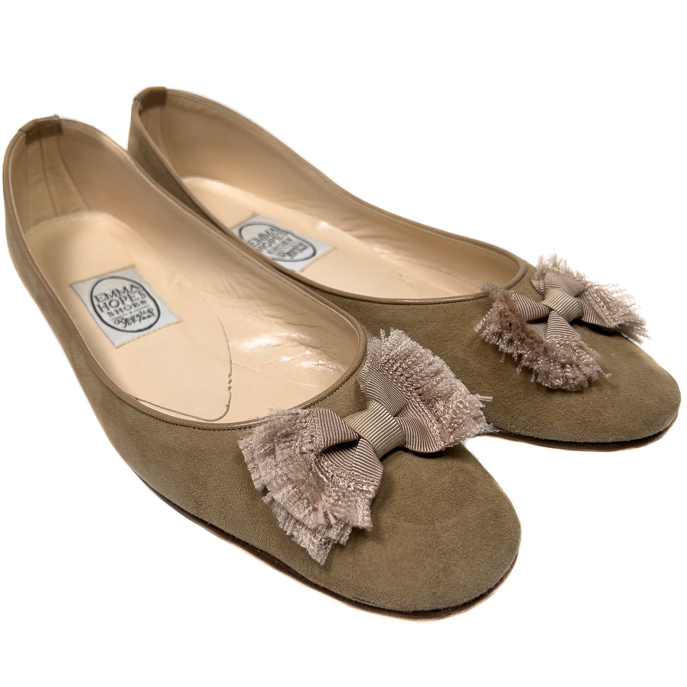 Authentic Vintage Emma Hope's Shoes Camel Suede Leather Ballerinas EU 40 / US 9,5