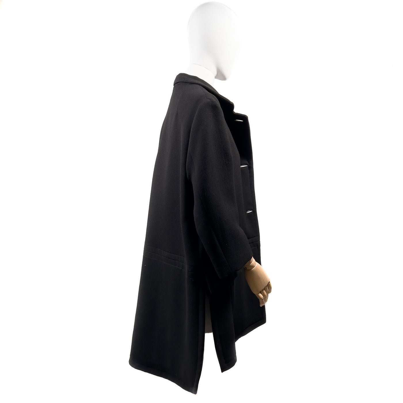Vintage Marni Coat Carbone Capotto Double Face Crepe Size 40