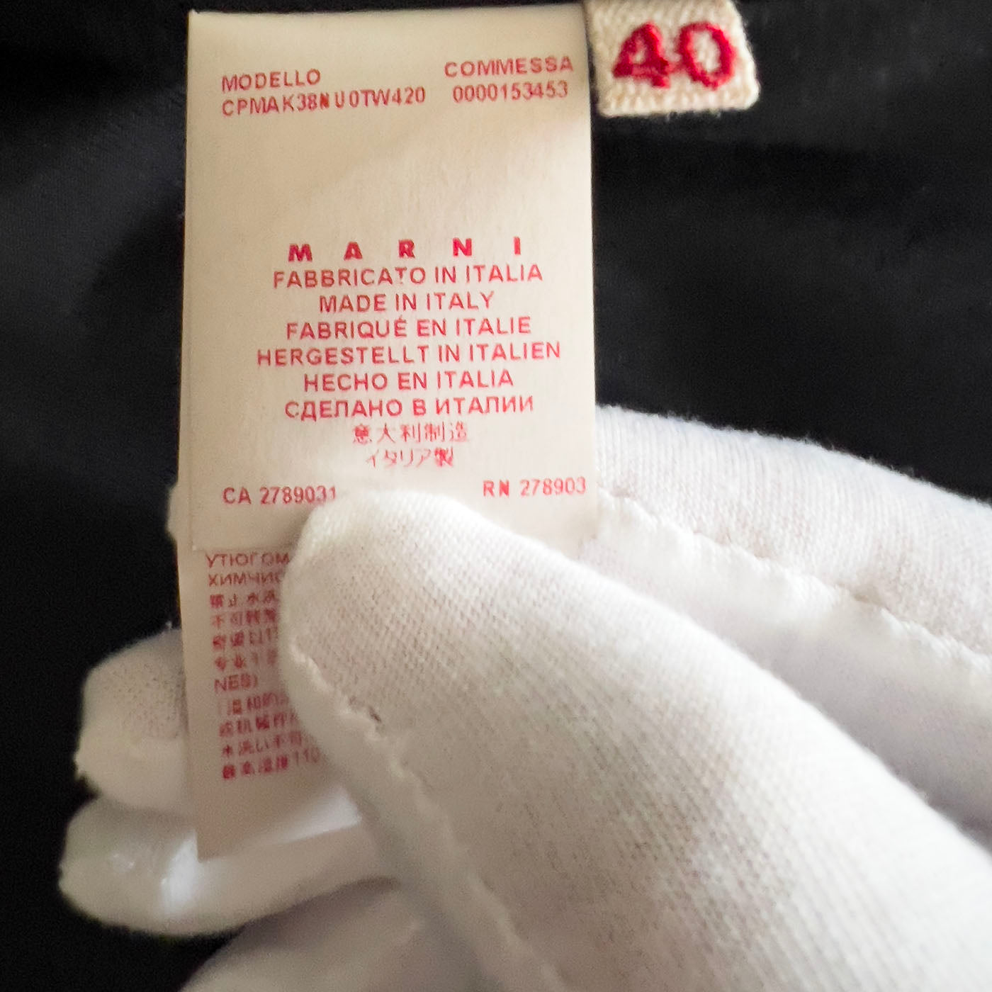 Vintage Marni Coat Carbone Capotto Double Face Crepe Size 40