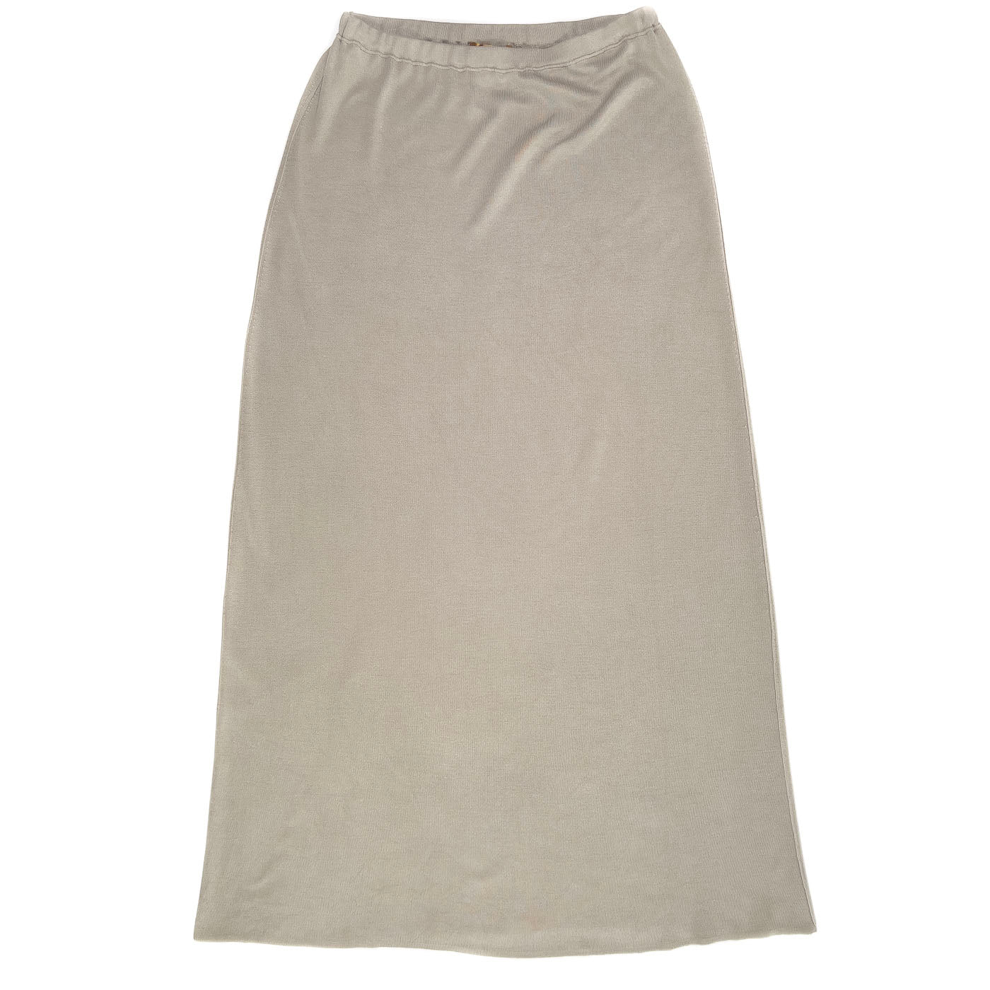 Vintage Silk Donna Karan Skirt Signature Label Taupe Size L