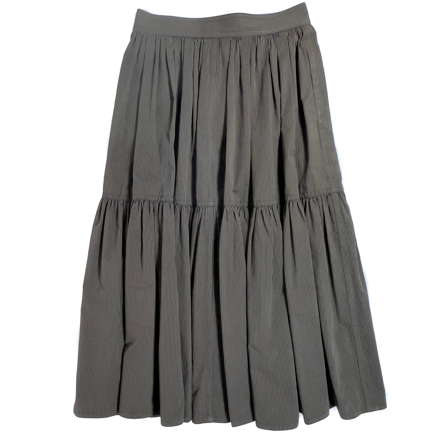 Vintage JIL Sander Olive Green Black Striped Skirt Size 40