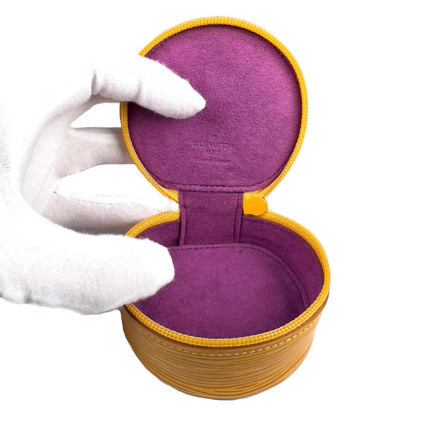 Vintage Louis Vuitton Epi Leather Yellow Jewelry Pouch