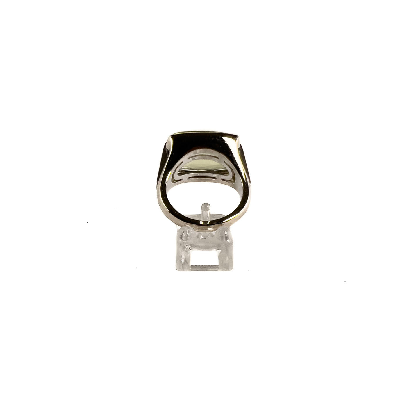 Vintage BVLGARI Metropolis 18K White Gold with Citrine Ring Size US 7,5