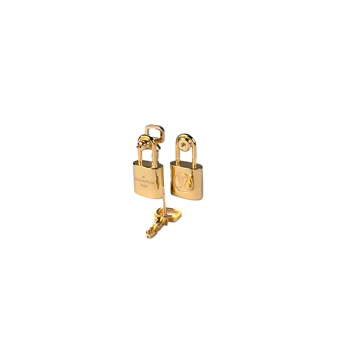 Louis Vuitton "Lock-it" Lock & Key Earrings VA0261