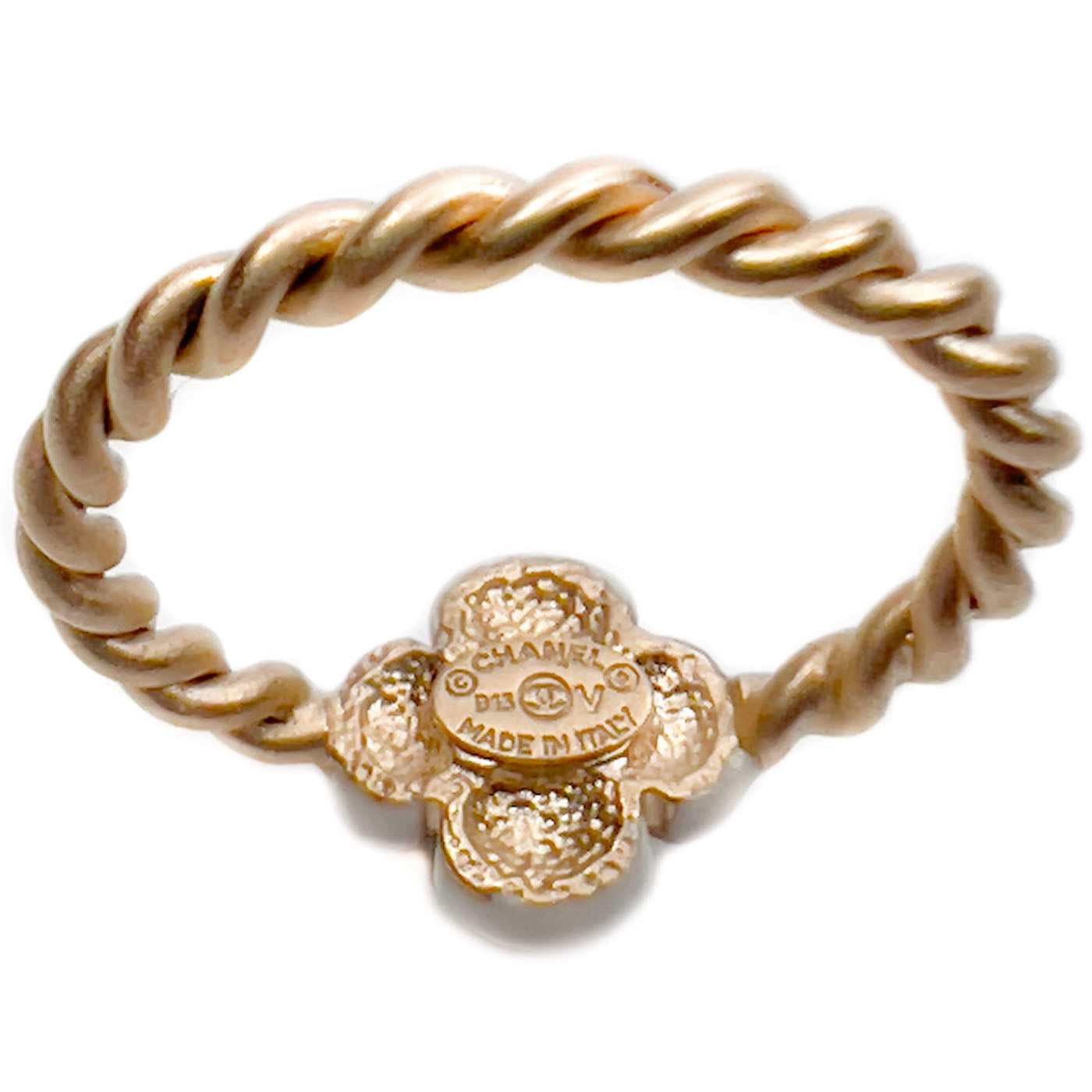 Used Chanel White Enamel Camelia Ring EU16/ US5,5 B15V