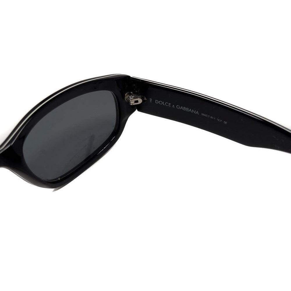 Vintage Dolce & Gabbana Sunglasses Black White Pinstripe DG702S B7 140