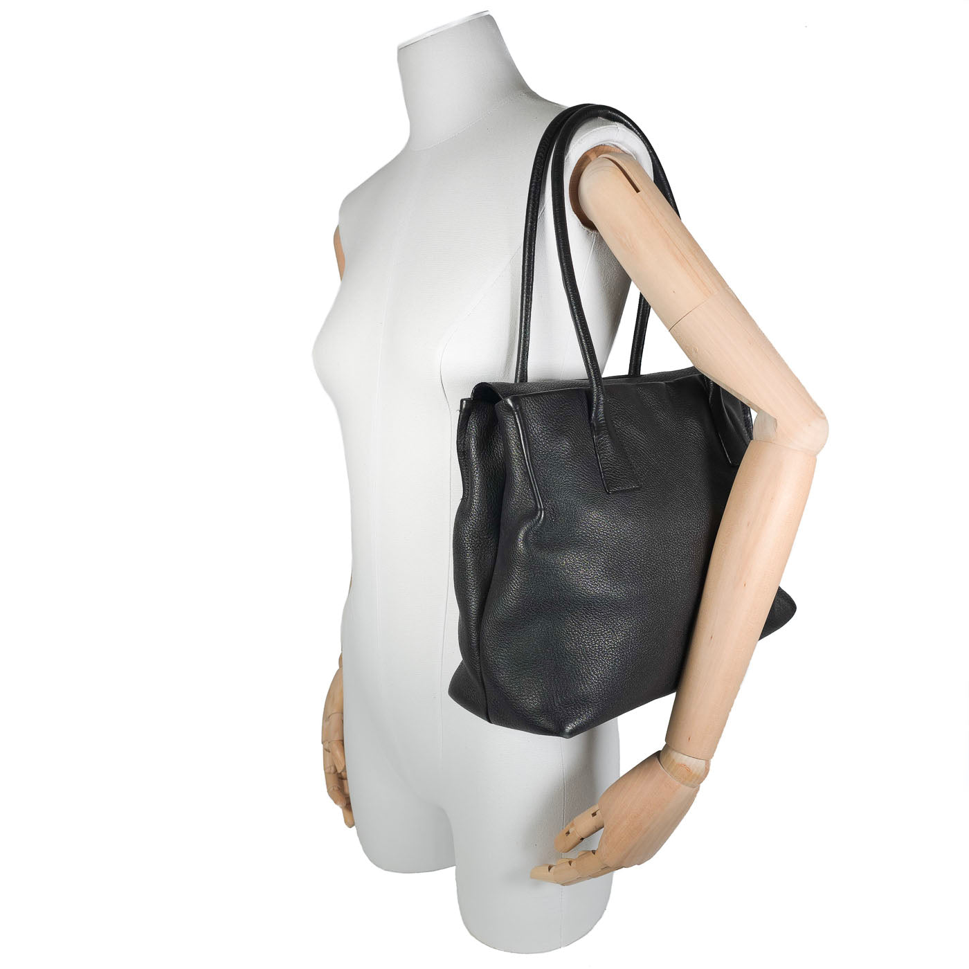 Vintage JIL Sander Handtas Zwart Leer