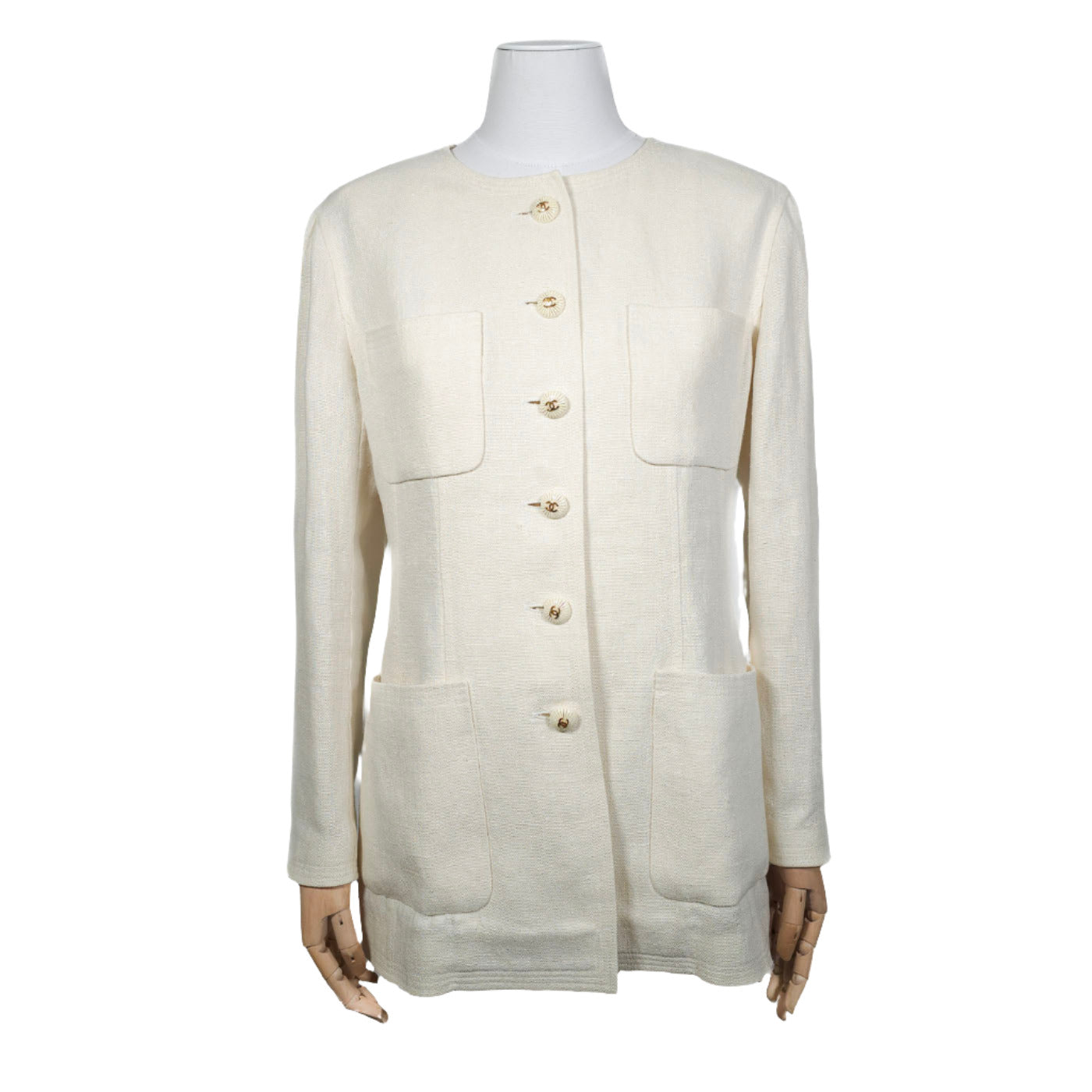 Vintage Chanel Button Jacket Cotton