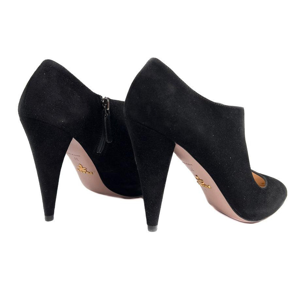 Authentic Prada High Heels Black Suede EU37/ US6,5