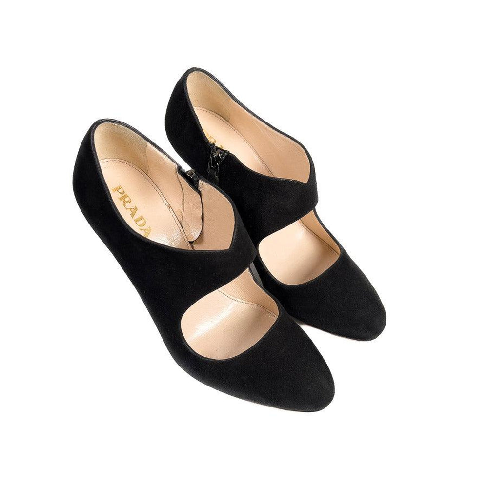 Authentic Prada High Heels Black Suede EU37/ US6,5