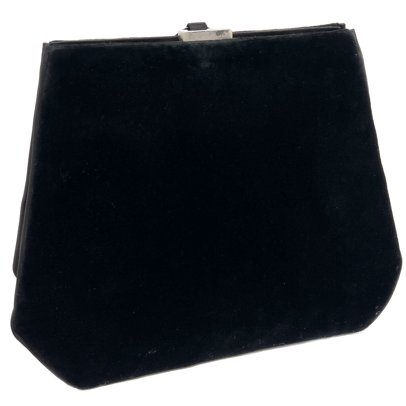 Vintage Hubert de Givenchy Clutch Tas Zwart Fluweel