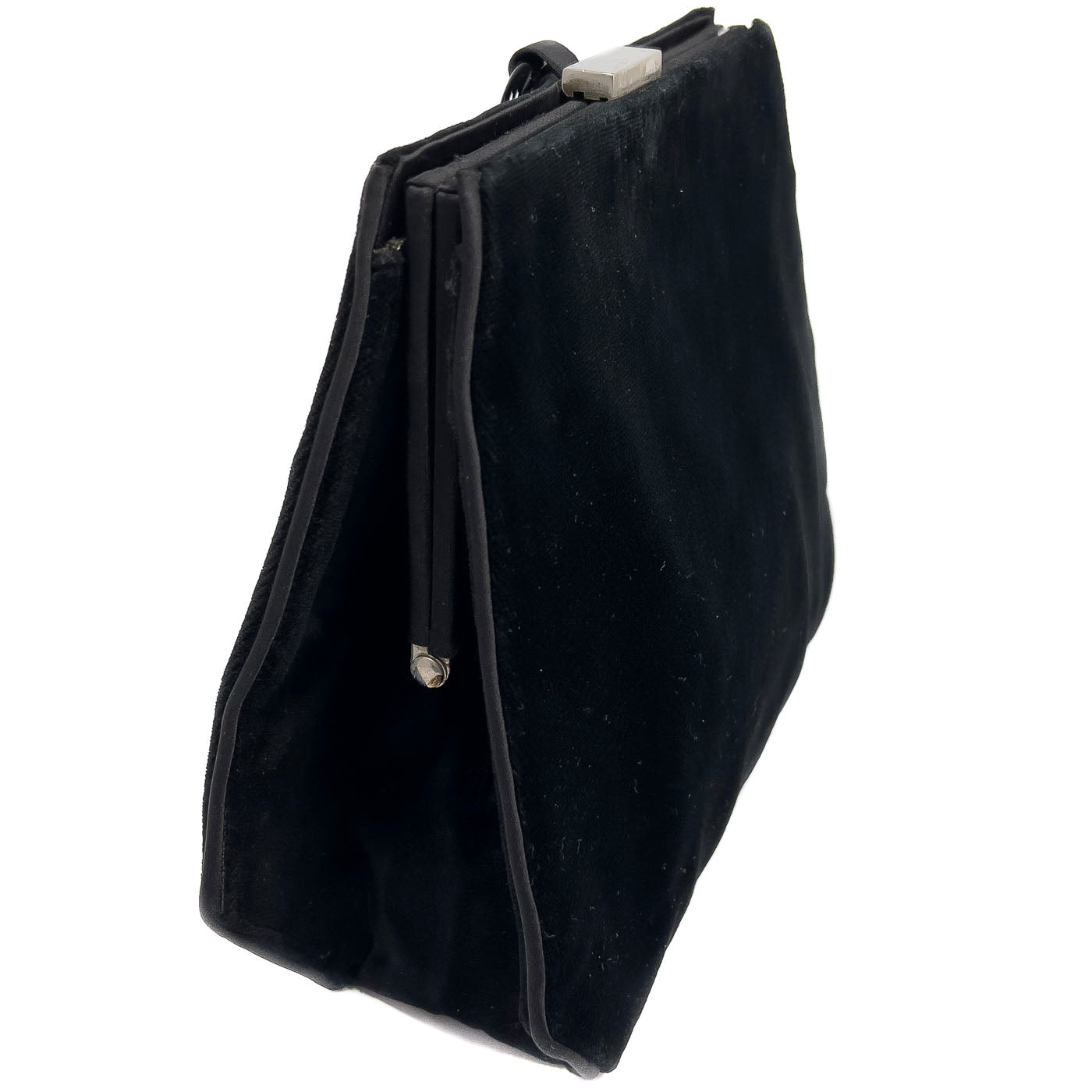 Vintage Hubert de Givenchy Clutch Black Velvet