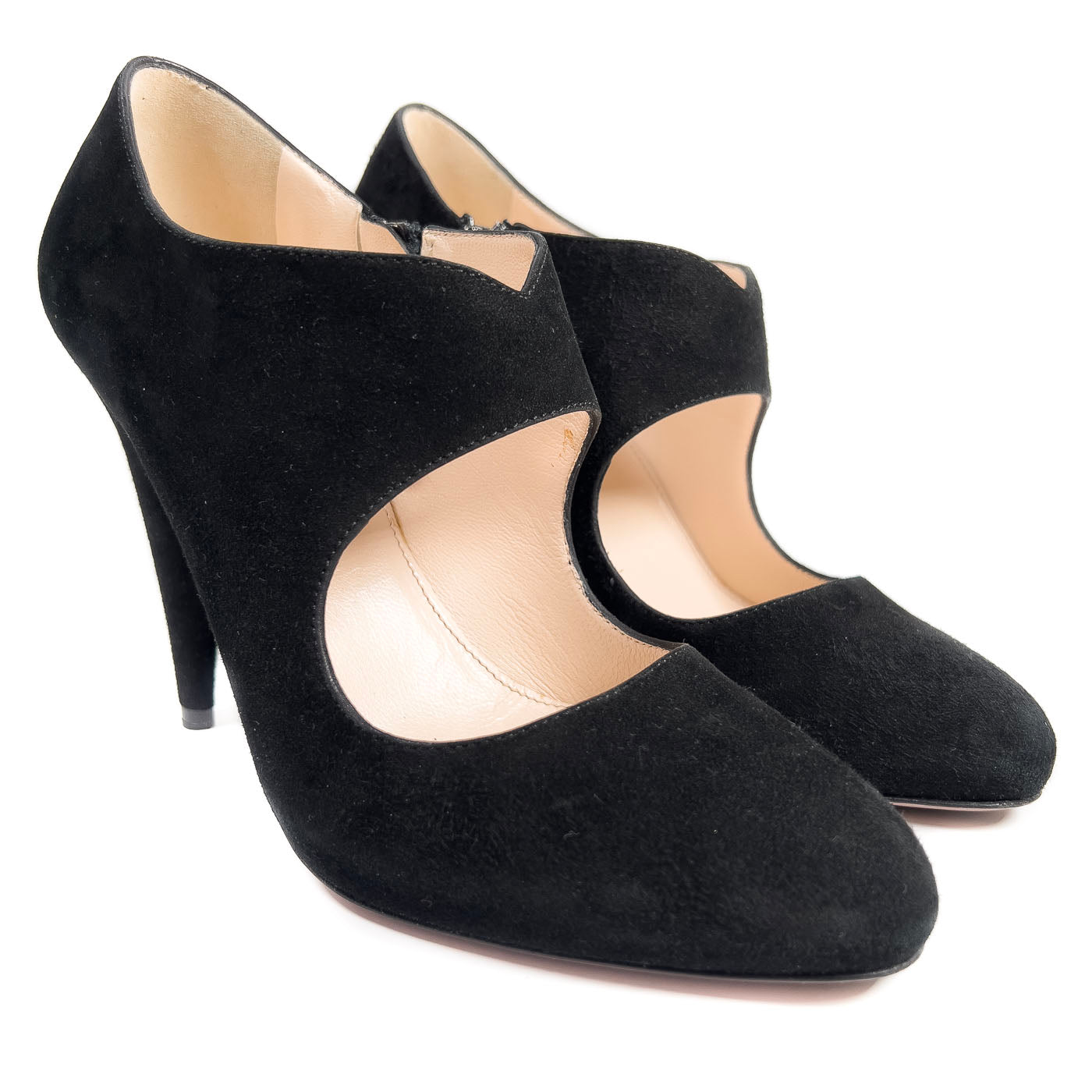 Authentic Prada High Heels Black Suede EU37 / US6,5