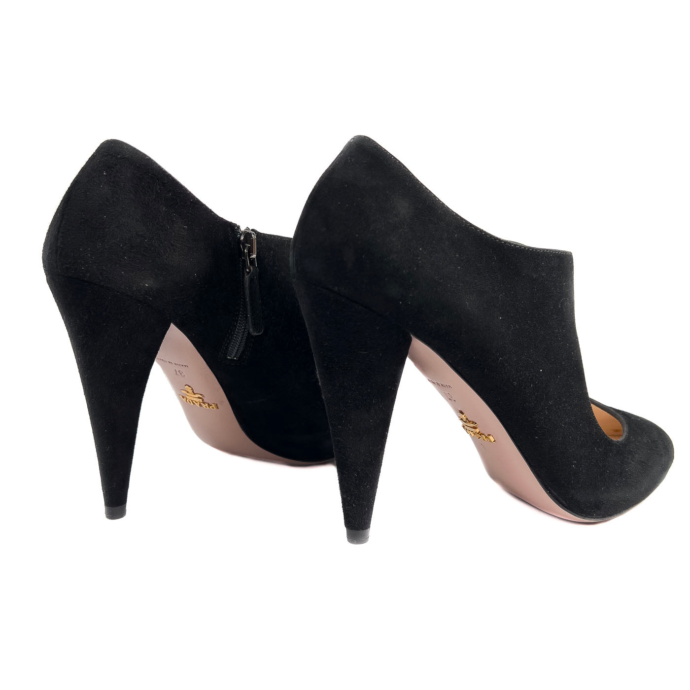 Authentic Prada High Heels Black Suede EU37 / US6,5