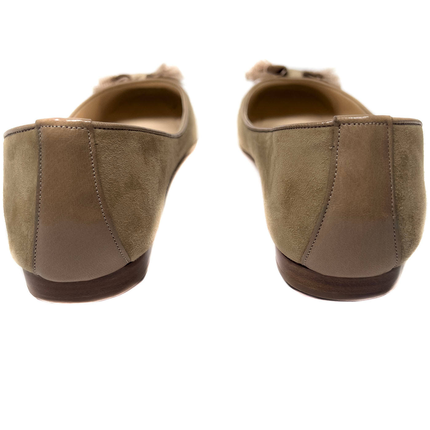 Authentieke Vintage Emma Hope's Shoes Camel Suède Lederen Ballerina's EU 40 / US 9,5