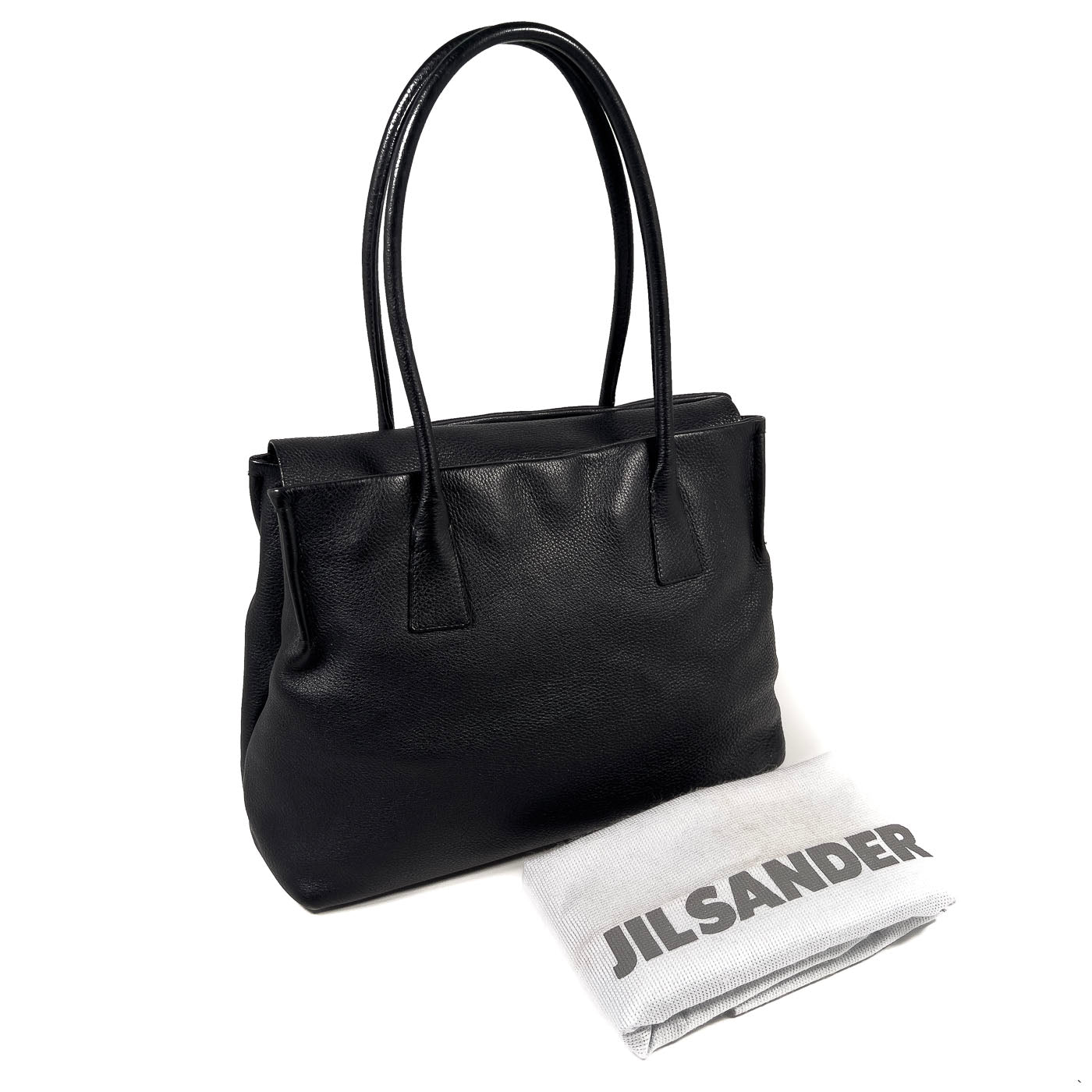 Vintage JIL Sander Handtas Zwart Leer