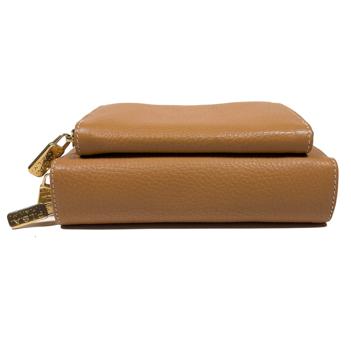 BUTTI Caramel Leather Crossbody Purse Wallet