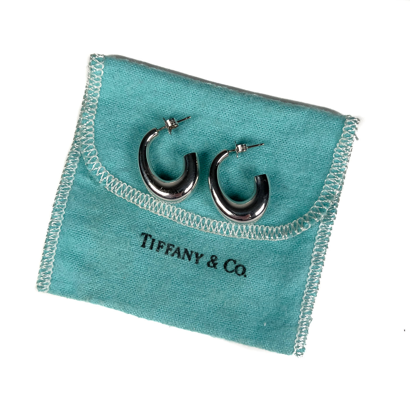 Vintage Tiffany & Co. Sterling Silver Creol Earrings