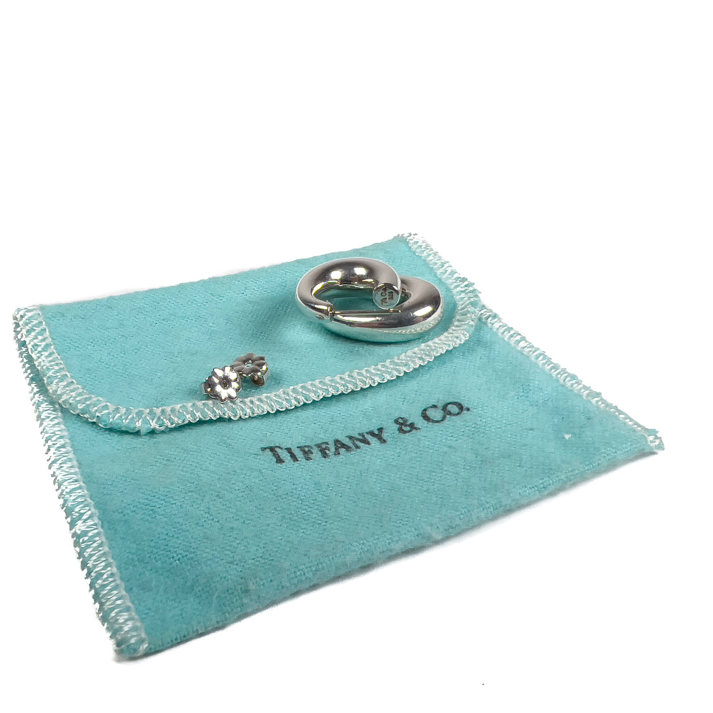 Vintage Tiffany & Co. Sterling Zilveren Creoolse oorbellen