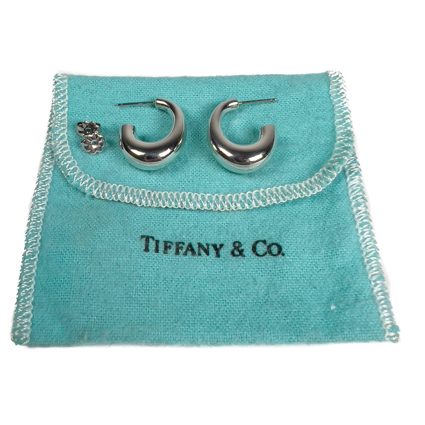 Vintage Tiffany & Co. Sterling Silver Creol Earrings