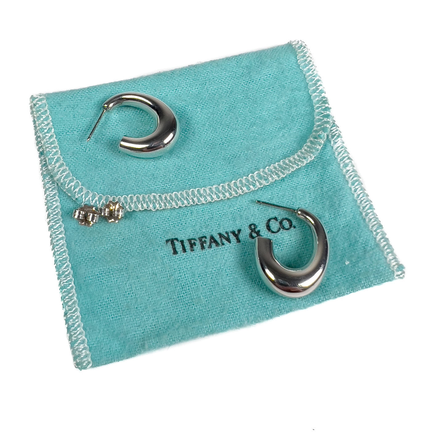 Vintage Tiffany & Co. Sterling Silver Creol Earrings