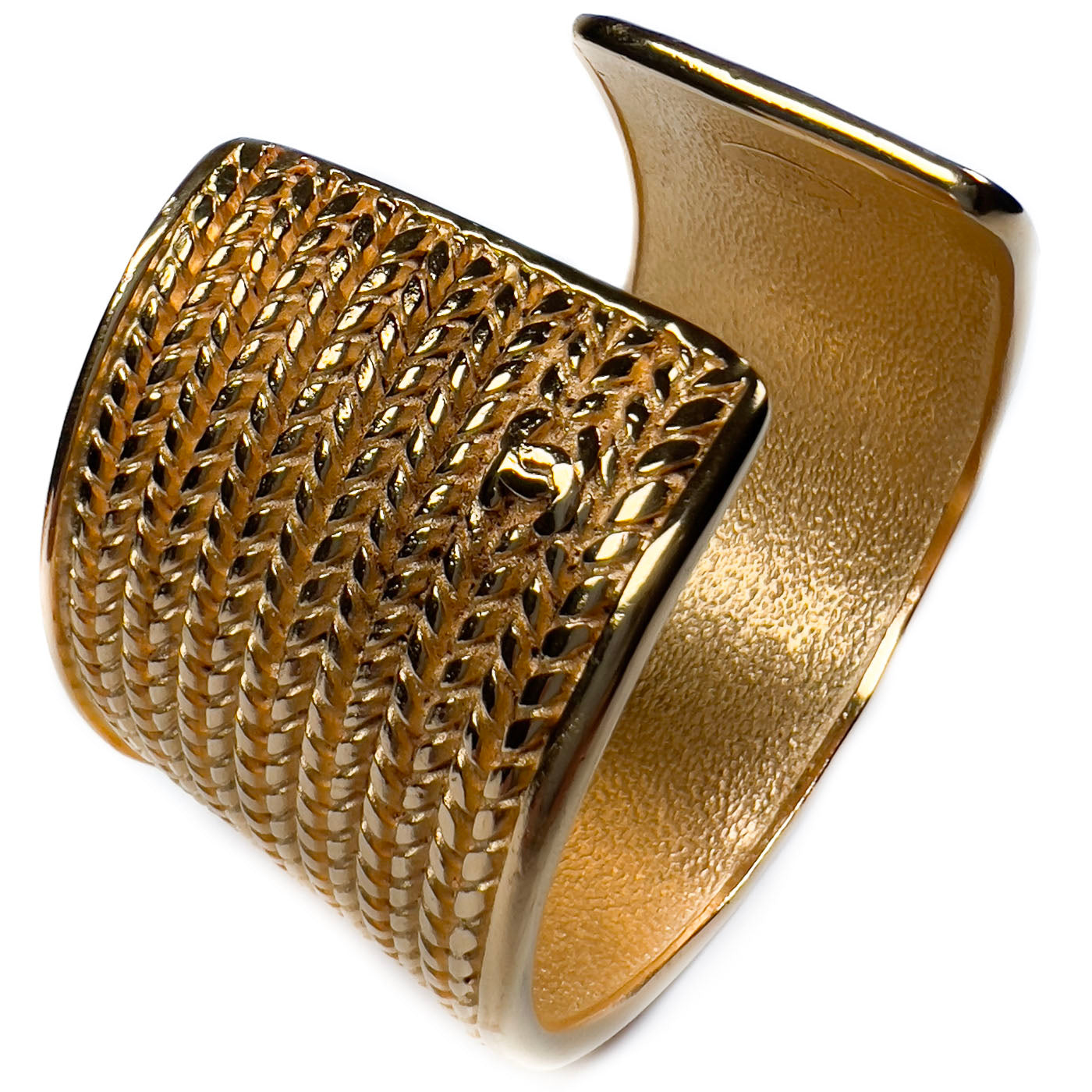 Vintage Chanel Bracelet CC Gold Cuff