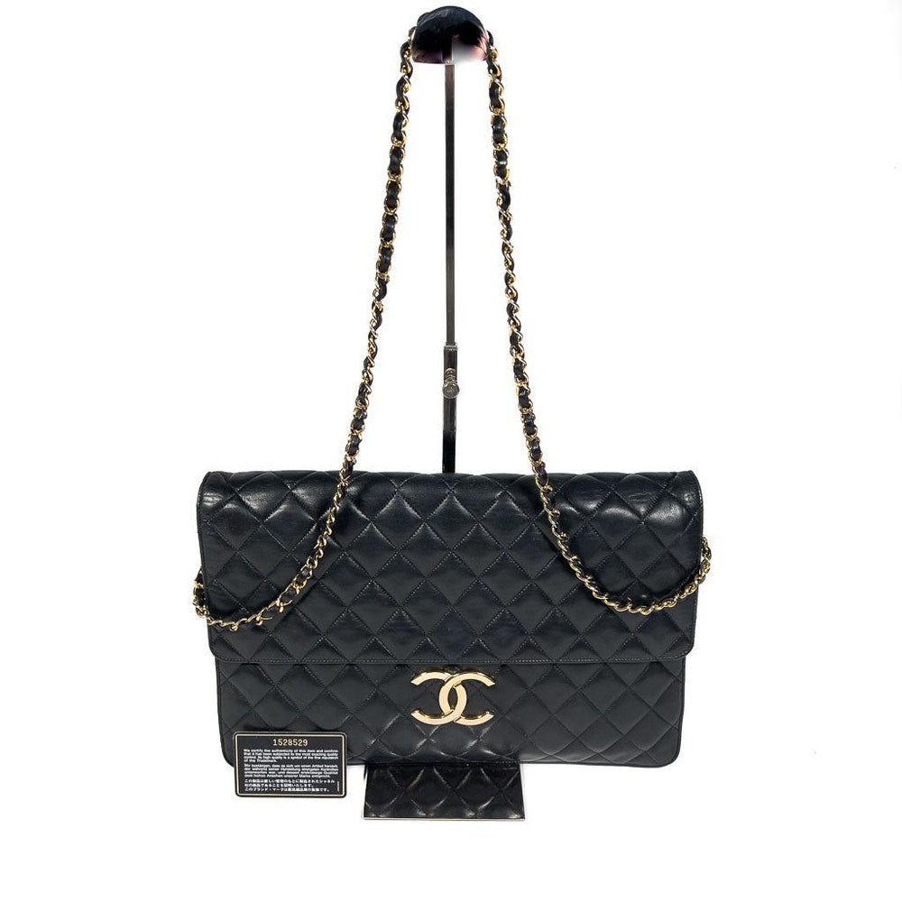Vintage Chanel Large Quilted Lambskin CC Bag GHW – EYECATCHERSLUXE