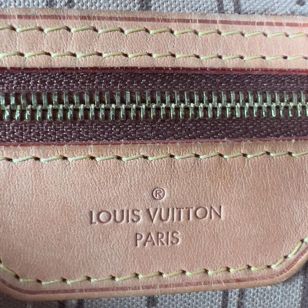Louis Vuitton Delightful Tote GM Brown Leather Zipper Pocket 