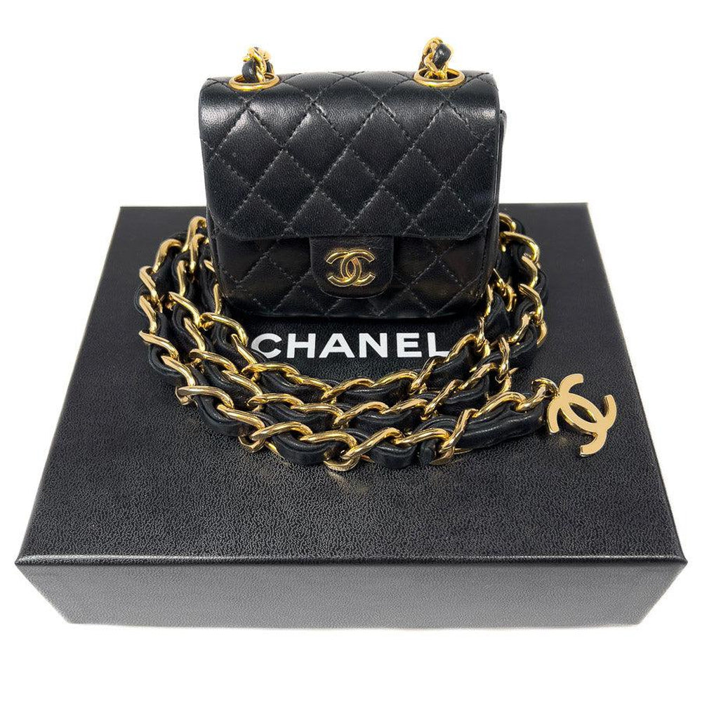 chanel mini bag charm chain