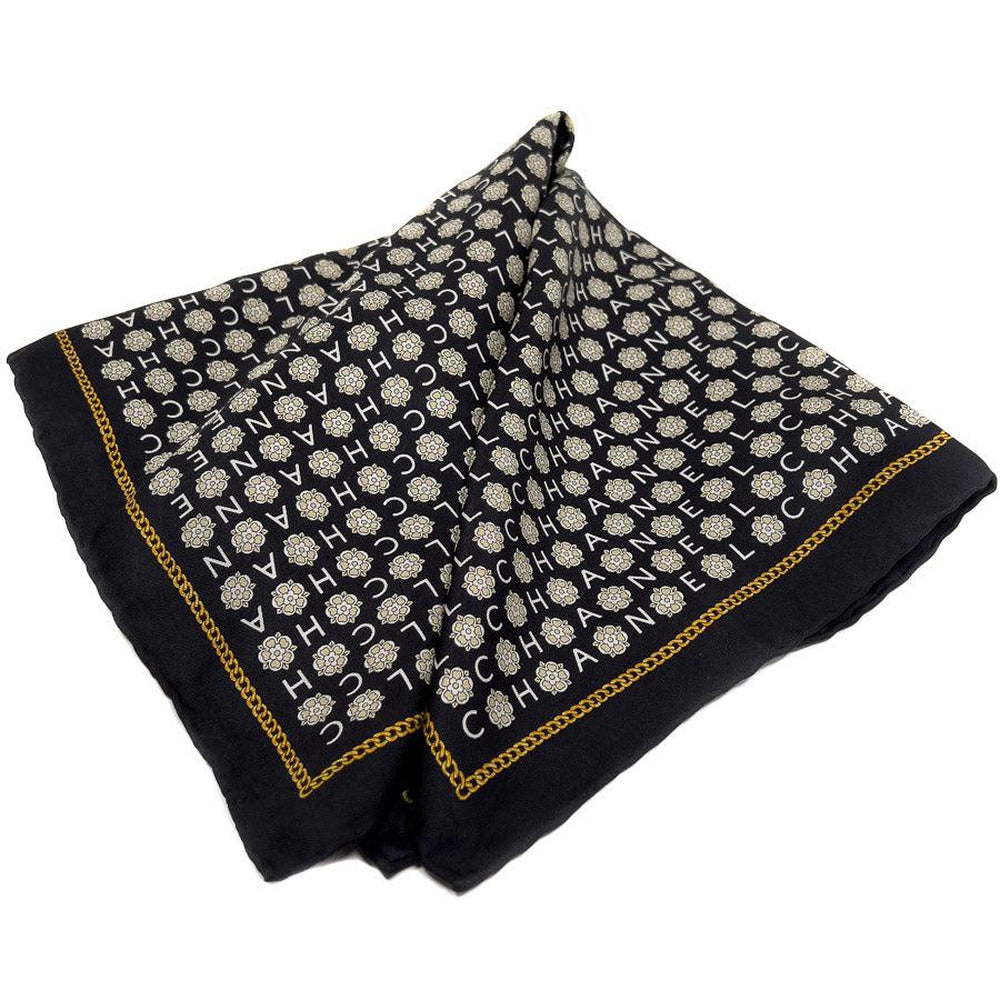 Vintage Chanel Silk Camelia Handkerchief