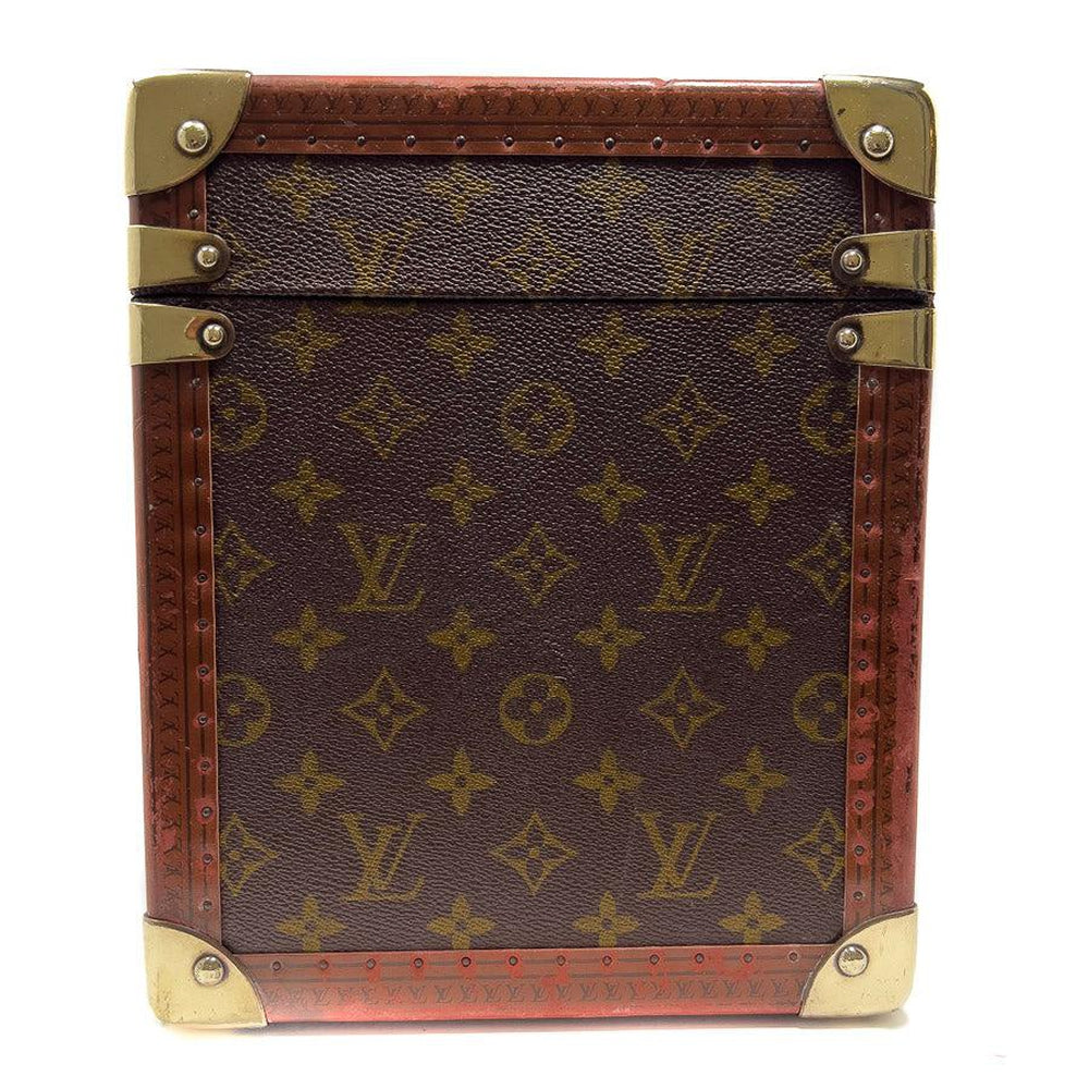Vintage Louis Vuitton Monogram Depose Armoire Trunk w/ Initials M.H. 44 x  22 x 22H - Oahu Auctions
