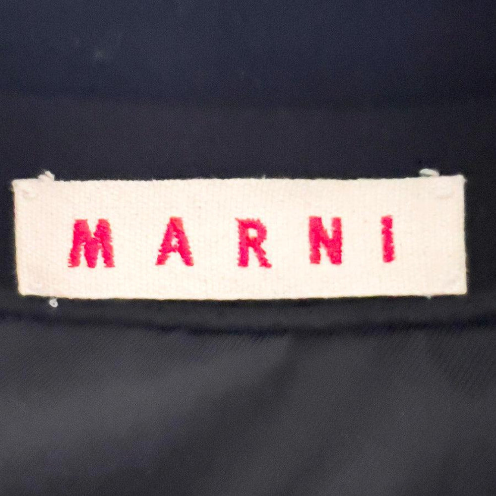 Vintage Marni Coat Carbone Capotto Double Face Crepe Size 40
