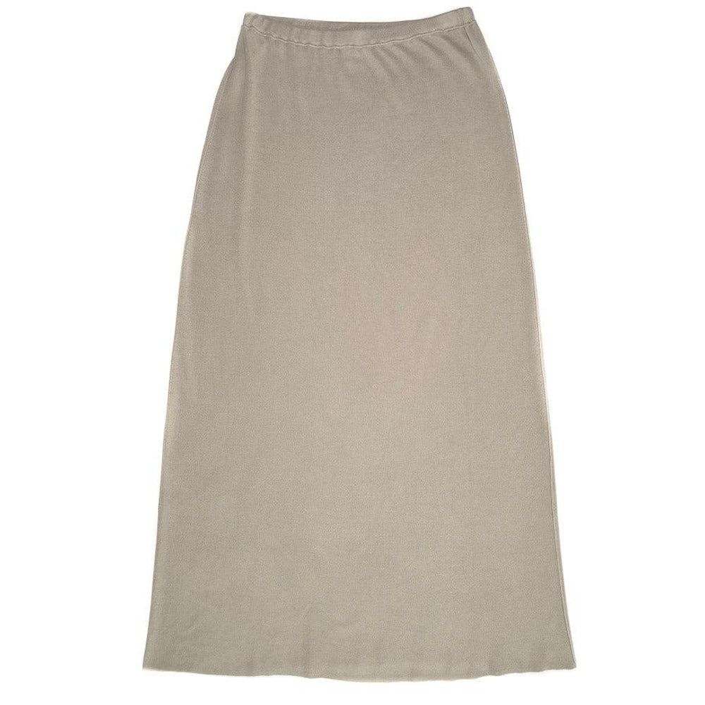 Vintage Silk Donna Karan Skirt Signature Label Taupe L