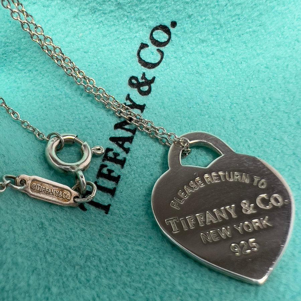 Vintage Tiffany & Co. Please Return to Tiffany's Heart Charm Necklace