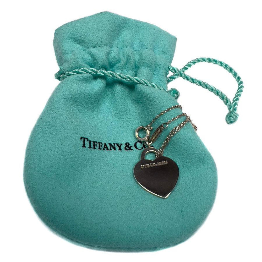 Vintage Tiffany & Co. Please Return to Tiffany's Heart Charm Necklace